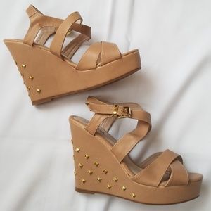 NWOT studded wedges